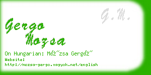 gergo mozsa business card